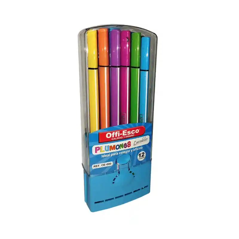 Plumon Triangular Lavable Offi-esco De 12 Unidades