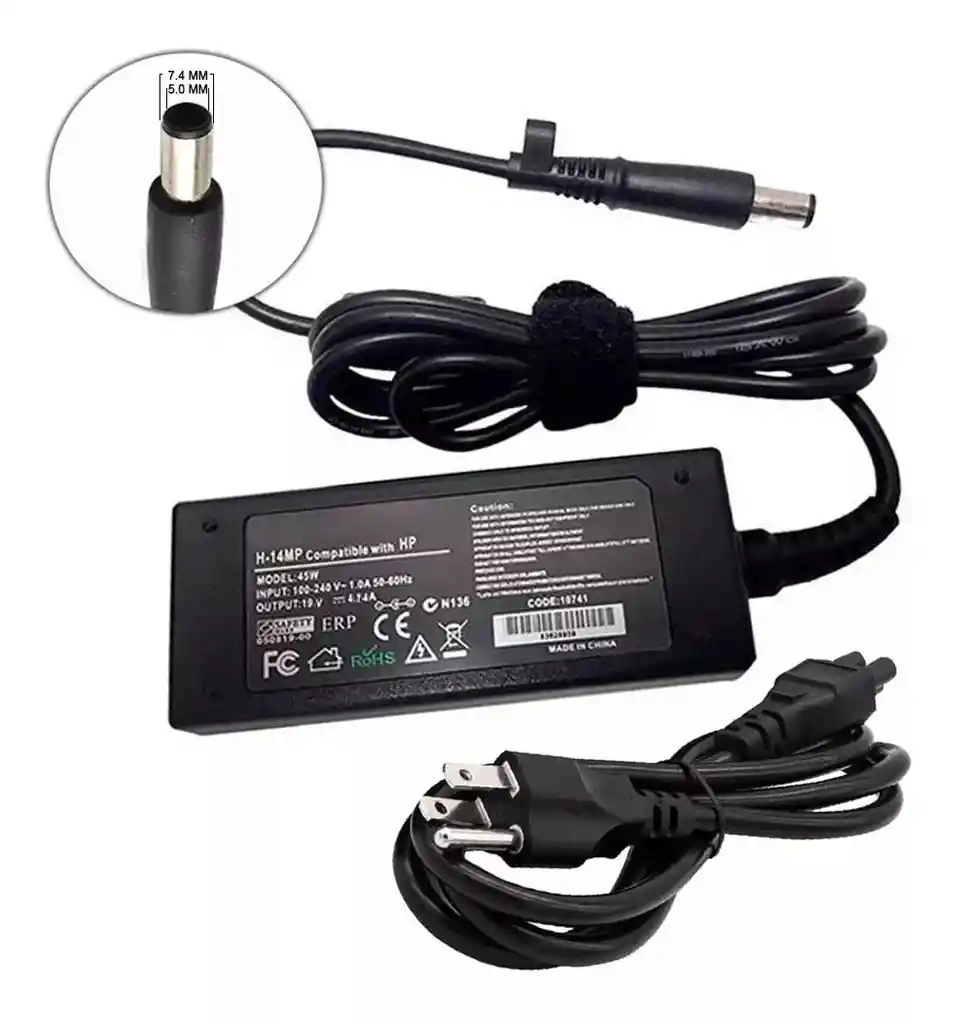 Cargador Para Hp 19v , 4.74a, 7.4*5.0 Mm