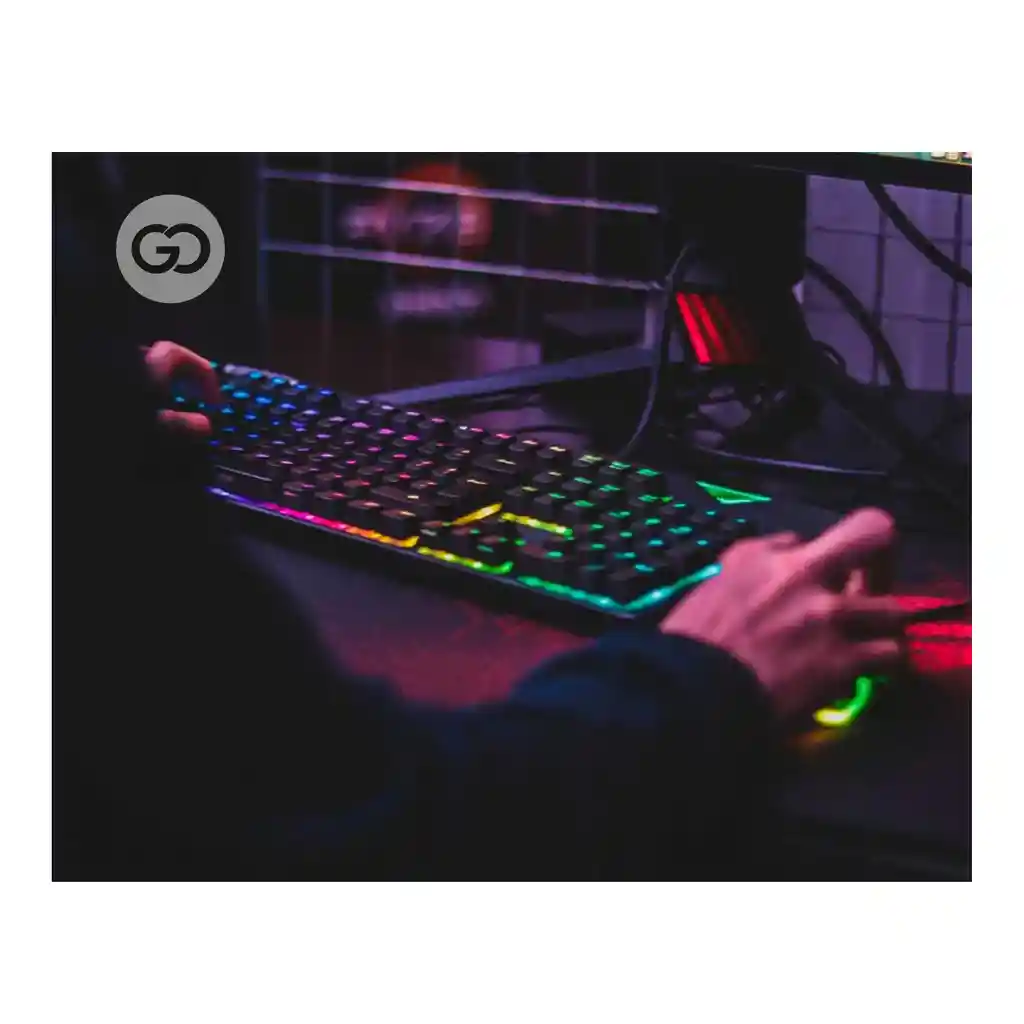 Combo Teclado Mouse Alámbrico Gamer Rgb Ergonómico Waterproof