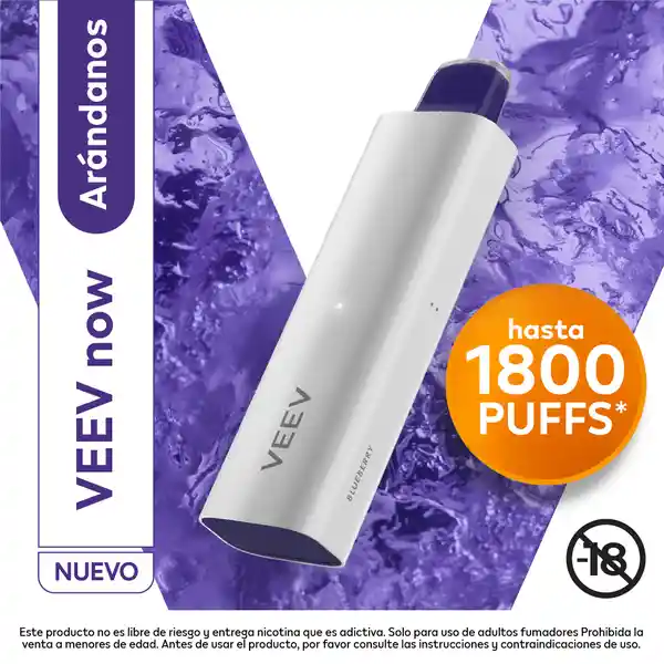 Vapeador Veev Now Blueberry 1800 Puffs