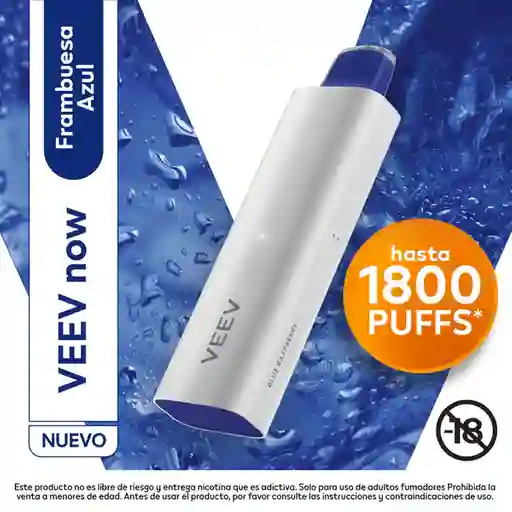 Vapeador Veev Now Blue Raspberry 1800 Puffs