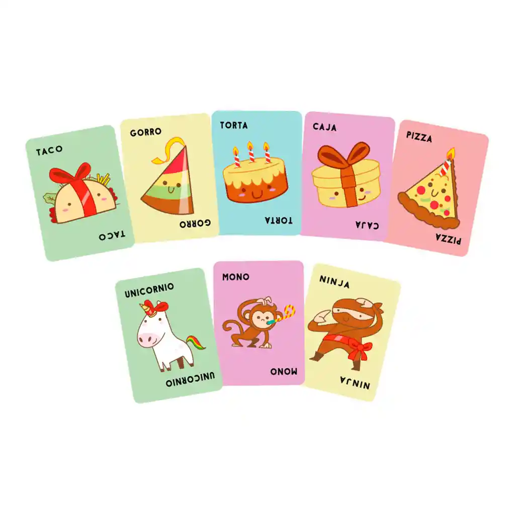 Juego De Mesa Taco Gorro Torta Caja Pizza En Español