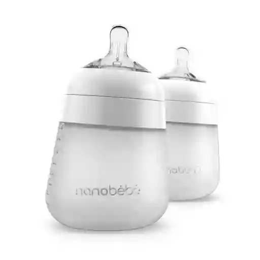 Biberon De Silicona Flexy 5 Oz | Blanco X2