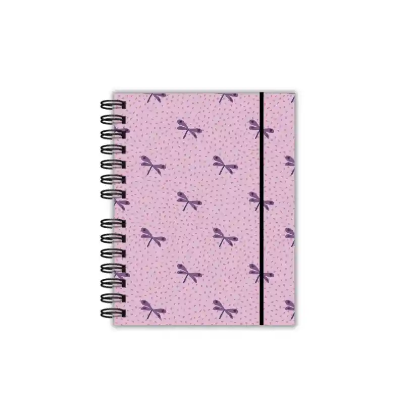Agenda Semanal Rosa Lila Libelulas