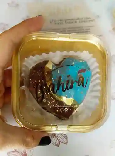 Corazón De Chocolate Azul