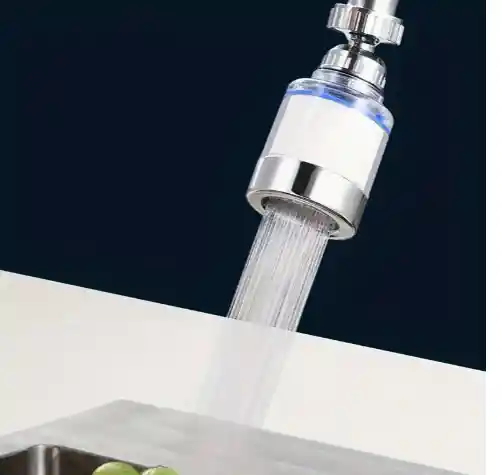 Grifo Ahorrador Giratorio360 Grados Lavaplato Con Extensor Acabado Acero Inoxidable
