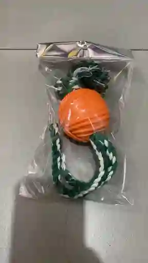 Pelota Con Lazo Para Perro Naranja