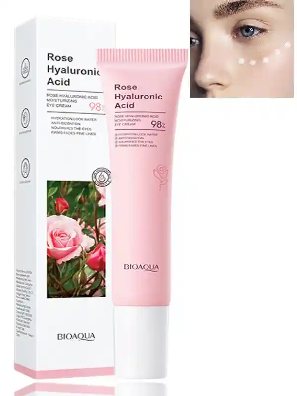 Crema Contorno De Ojos Con Acido Hyaluronico De Rosas Bioaqua 20gr Ref 624