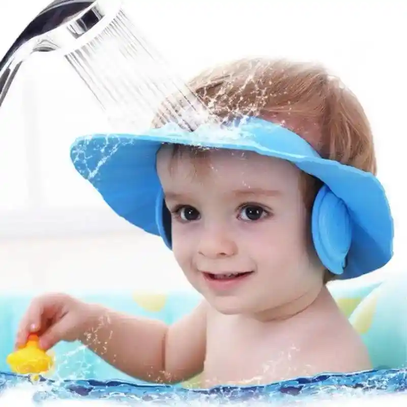 Gorro Visera Para Baño De Bebe Color Azul