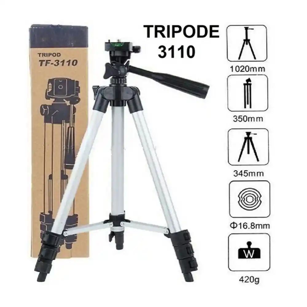 Tripode Soporte De Fotografia 3110 Para Cámaras Livianas Y Celular