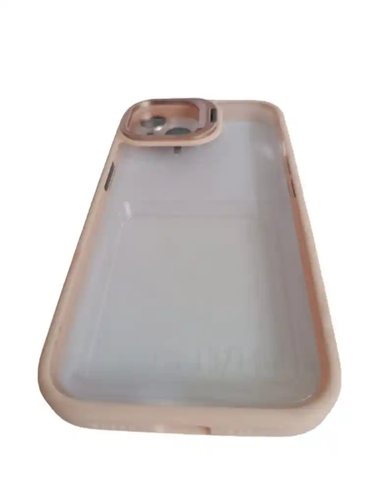 Estuche Para Iphone 15 Con Kit Lentes Y Soporte De Cámaras En Rosado