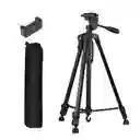 Tripode Soporte Negro 3366 Resistente Y Adaptable Para Cámara Y Celular 1.40mts