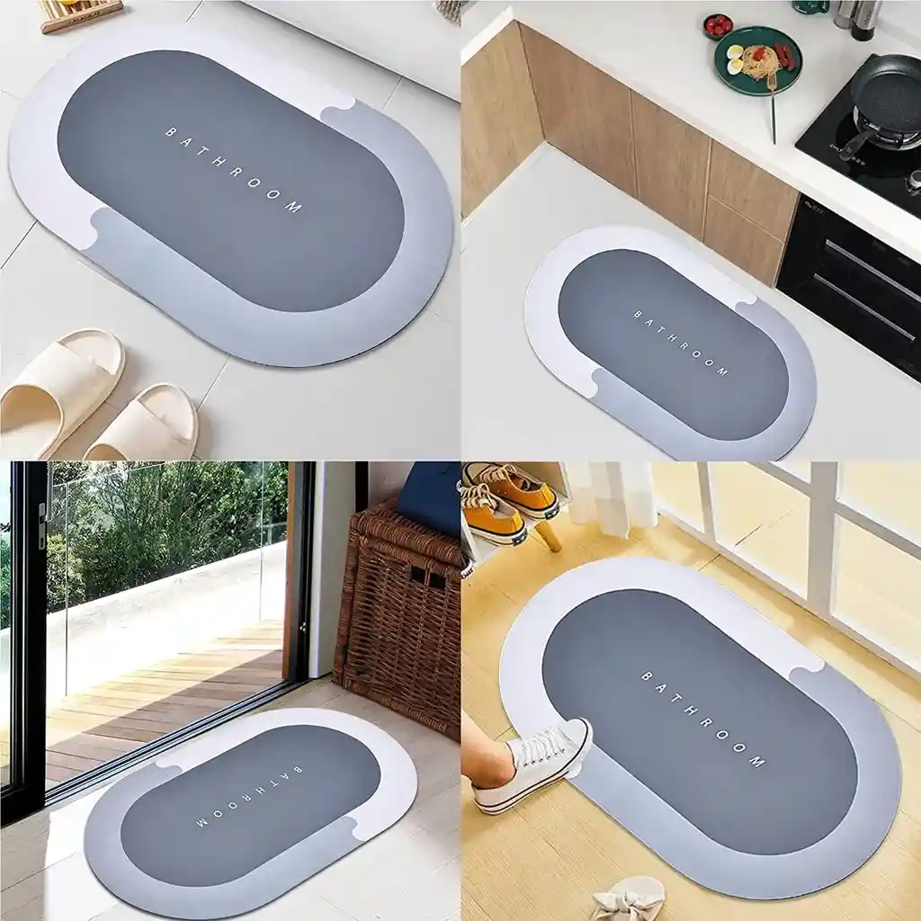 Tapete Alfombra De Baño Antideslizante Ultra Absorbente