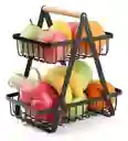 Organizador Cesta De Frutas Y Verduras 2 Niveles Frutero