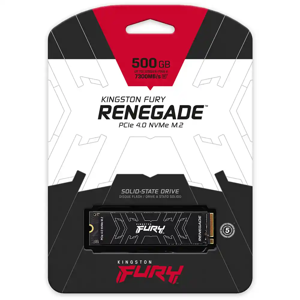 Unidad Sólida M.2 Kingston Fury Renegade 500gb 7.300/3.900mb/s (dram 500mb)