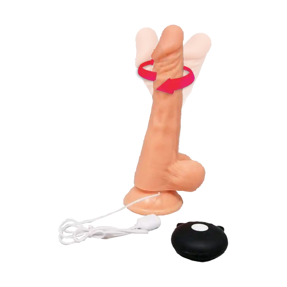 Dildo Giratorio Multibles Velocidades Recargable Con Control