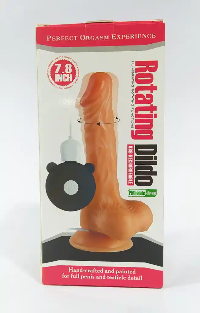 Dildo Giratorio Multibles Velocidades Recargable Con Control