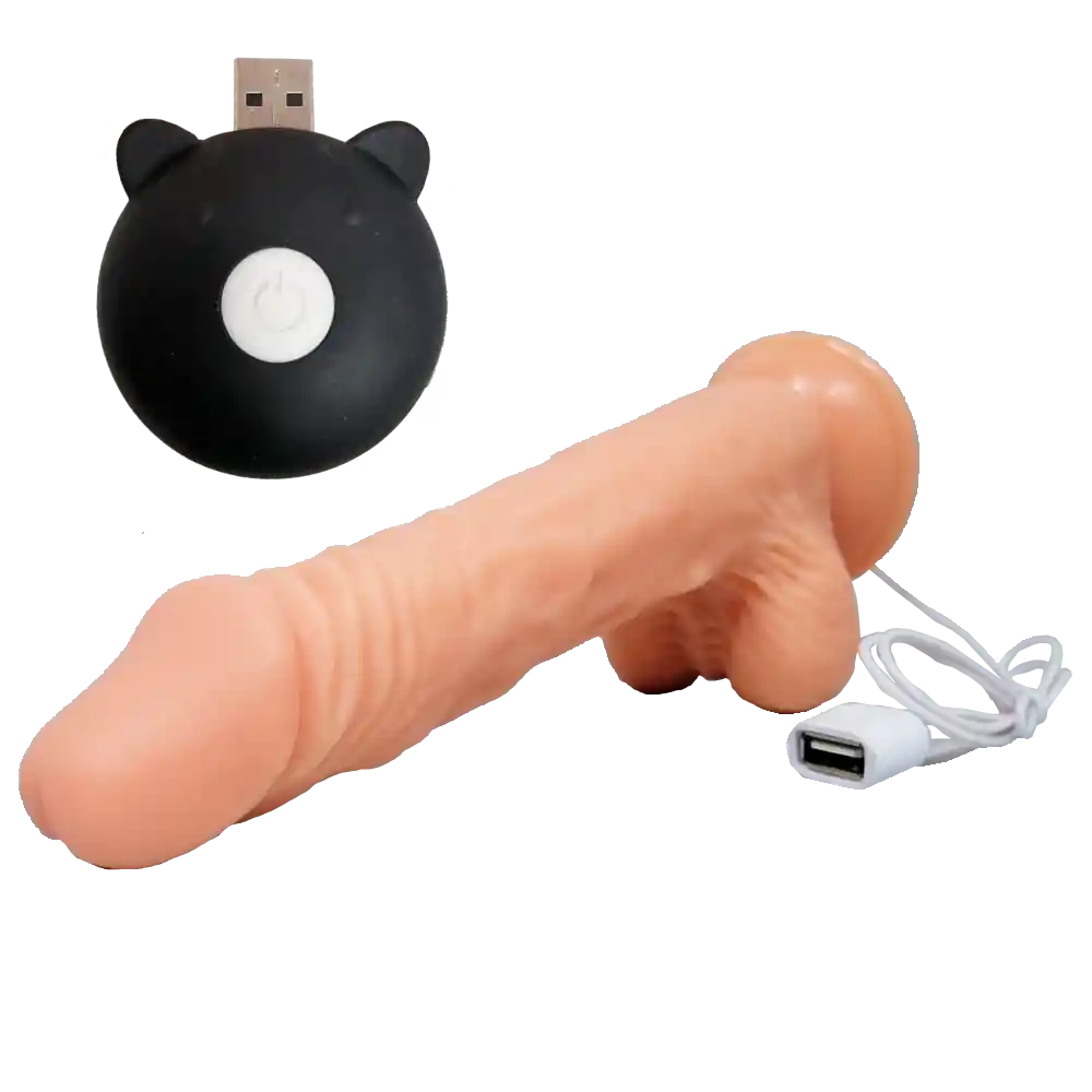 Dildo Giratorio Multibles Velocidades Recargable Con Control