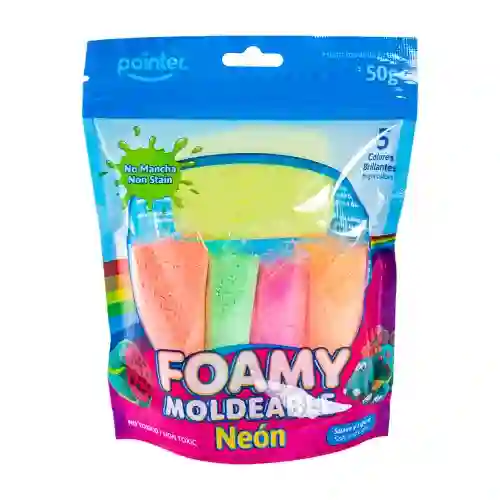 Foamy Moldeable 5 Colores Neón Pointer