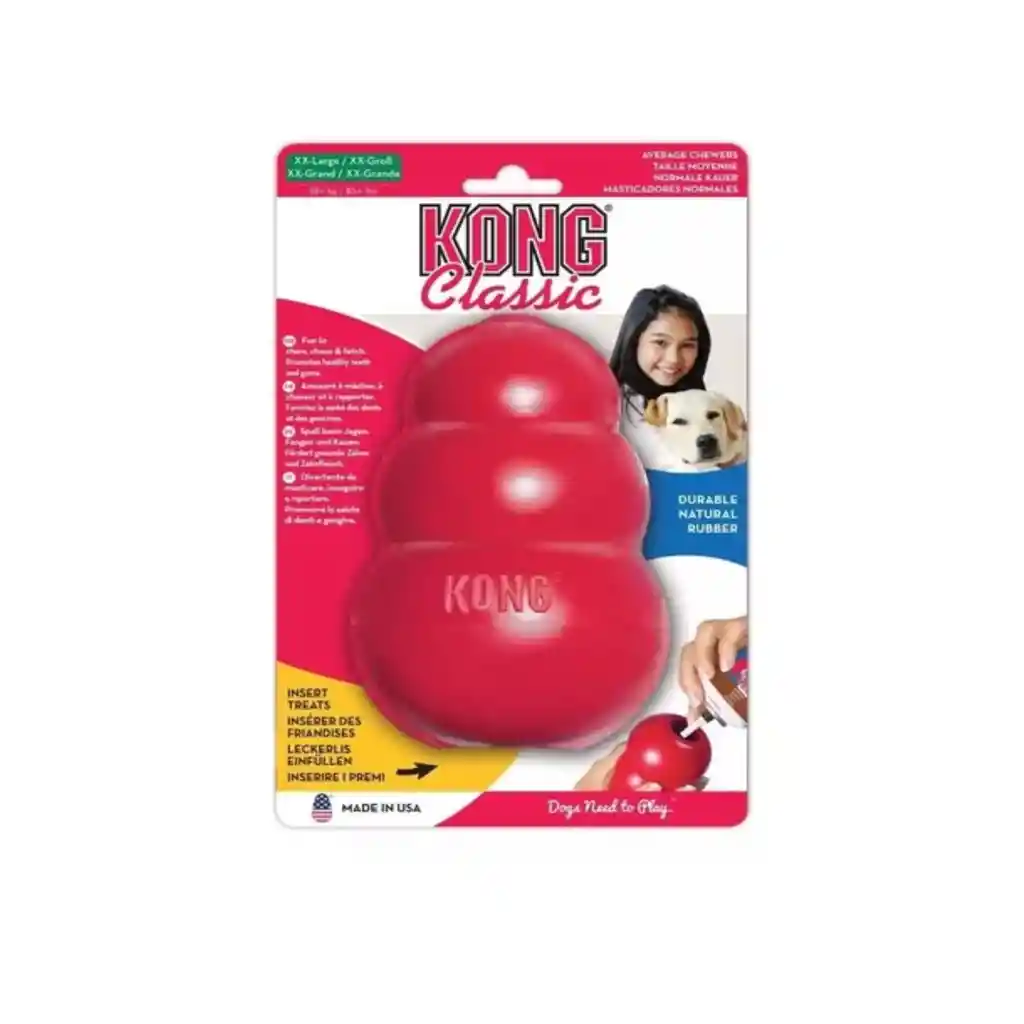 Juguete Kong Perro Caucho Classic Portapasabocas Xxl