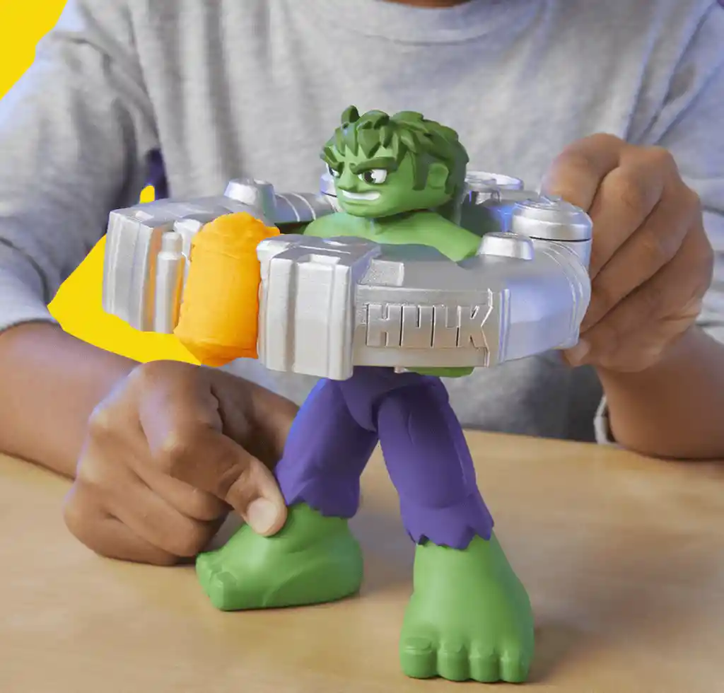 Masas Y Plastilinas Play-doh Marvel Set De Juego Hulk Aplasta Y Moldea