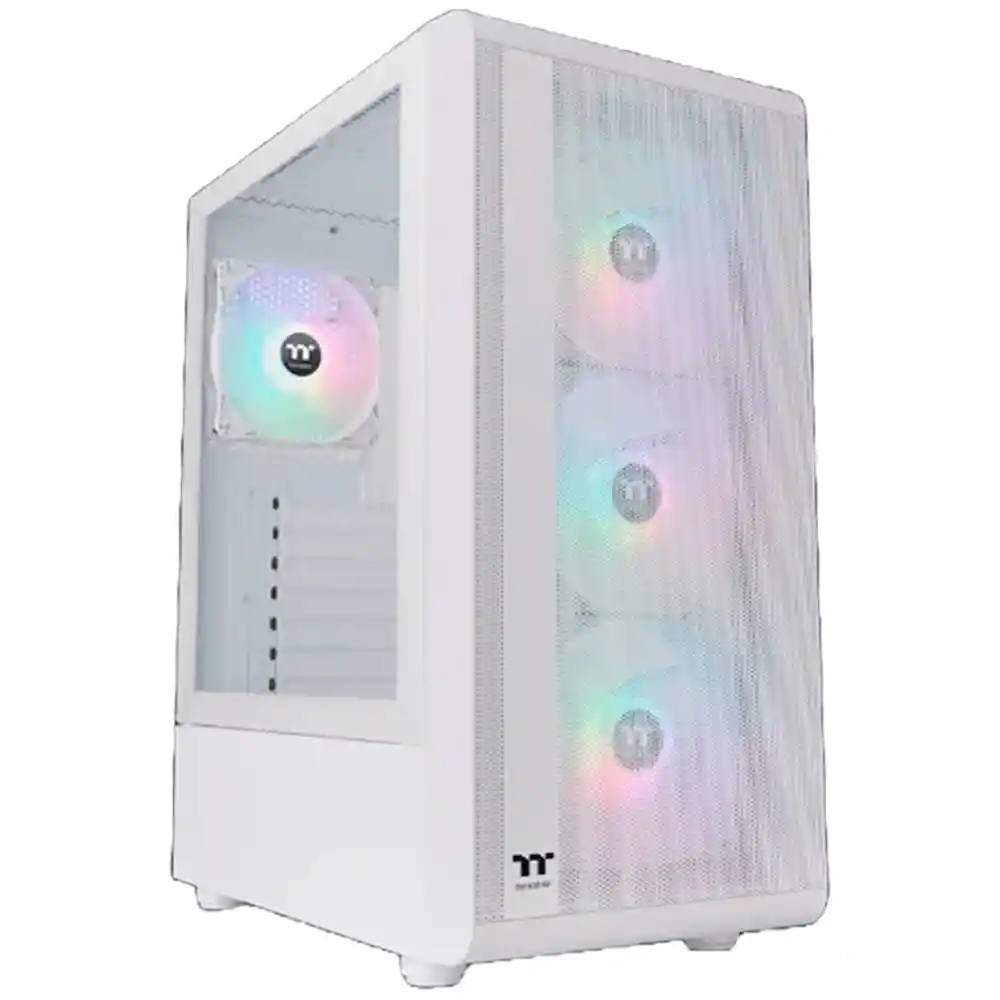 Caja Atx Thermaltake S200 Tg Argb (blanco) + Fuente De Poder Thermaltake 650w 80 Plus Bronce
