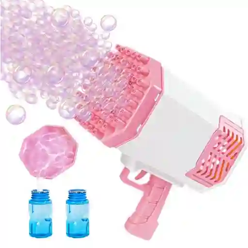 Maquina Pistola Para Burbujas Eléctrica Juguete Para Niños Morada O Rosa