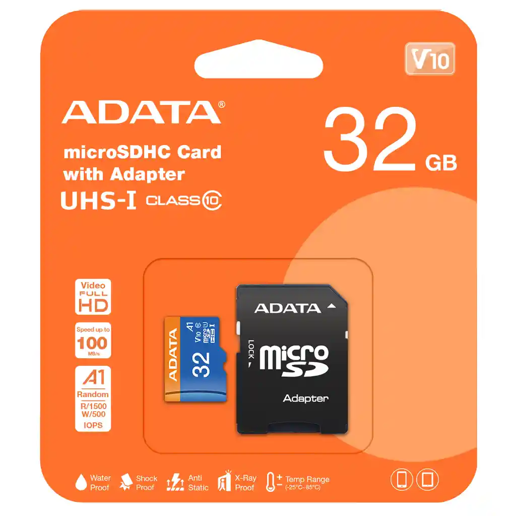 Memoria Micro Sd 32gb Adata V10 – 100mb/s