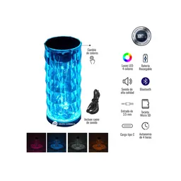 	 Lampara Parlante Bluetooth Rgb Táctil Recargable Lujo