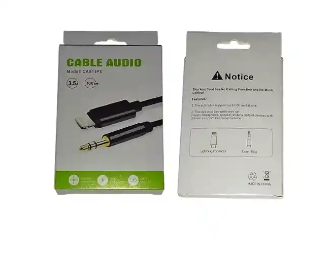 Cable Auxiliar De Audio Plug 3.5mm Compatible Con Iphone