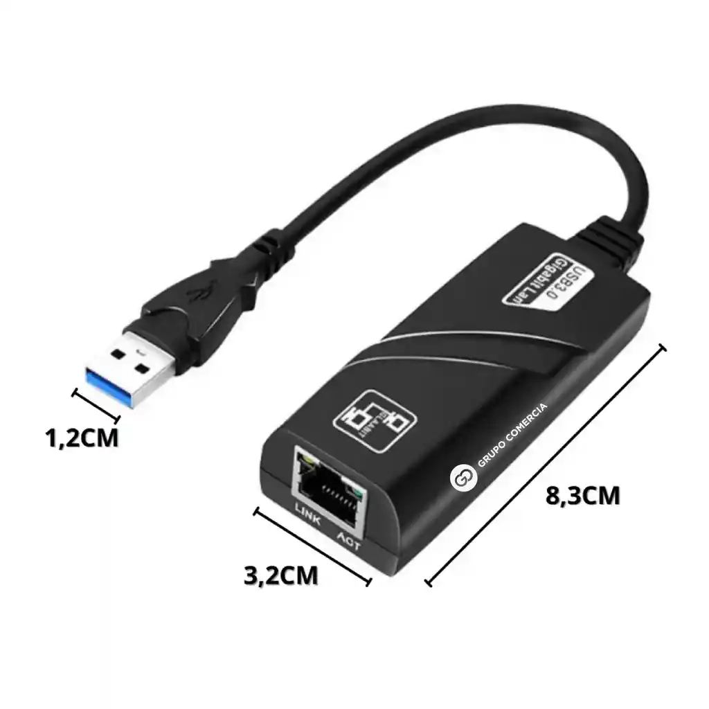 Adaptador Convertidor Tipo C Ethernet 10/100/1000 Mbps