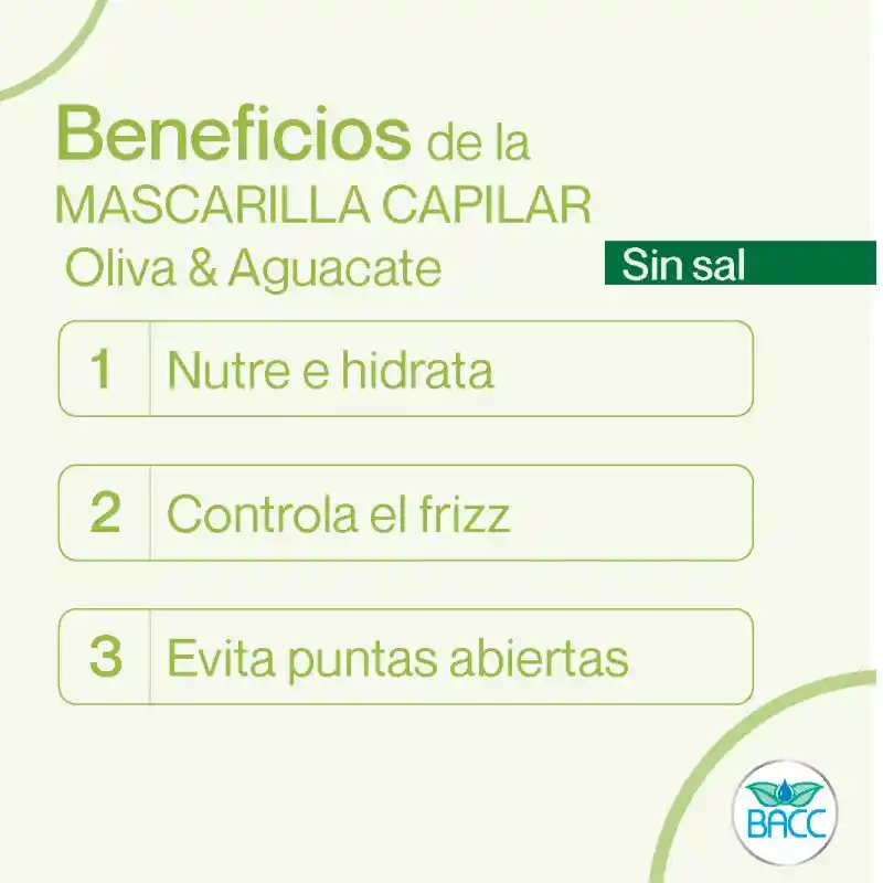 Tratamiento Mascarilla Capilar Oliva Aguacate