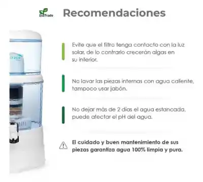 Filtro Purificador De Agua Ecotrade 14 Litro