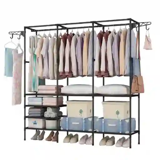 Closet Organizador 3 Espacios Zapatero Perchero Multifuncion