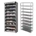 Zapatera Organizador Closet Zapatos 9 Niveles 27 Pares Tela Color Gris