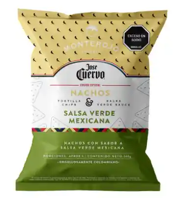 Nachos Jose Cuervo Salsa Verde Mexicana 140 Gr