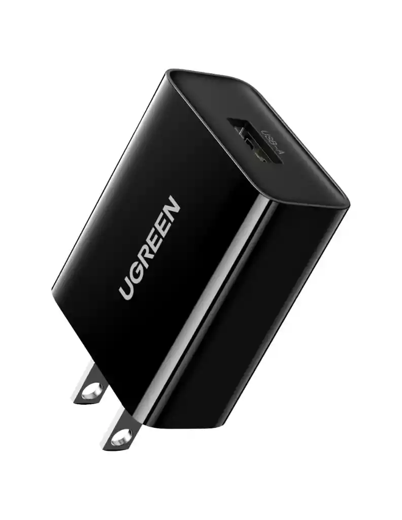 Ugreen Cargador De Carga Rápida 3.0 Ideal Para Viaje 18w Negro