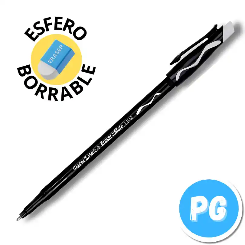 Esfero Kilometrico Borrable Negro