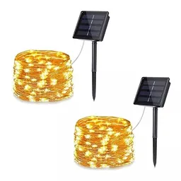 Extension Luces Navidad O Decoracion Solar 22 Metros 200 Led 8 Modos