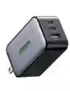 Ugreen Cargador Nexode Usb C 65w Gan 3 Puertos Gris
