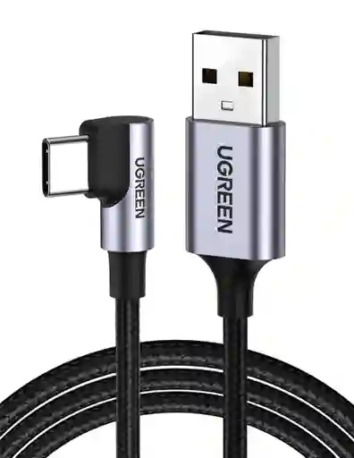 Ugreen Cable Usb C 90 Grados 2m, 18w Carga Rápida Gris