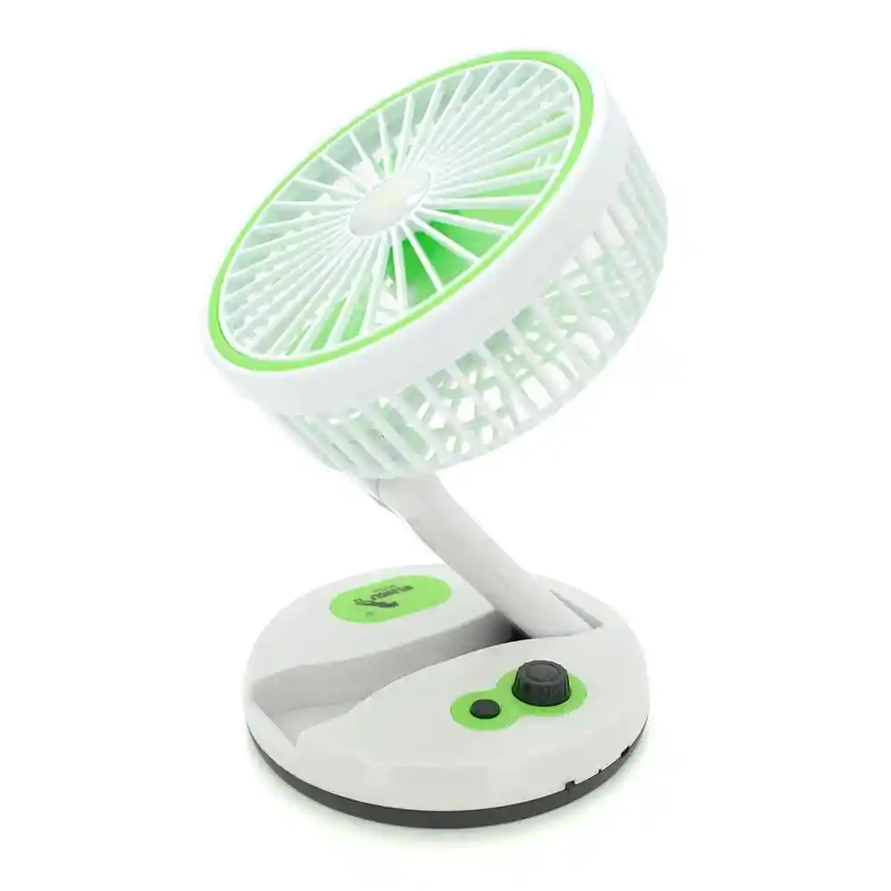 Ventilador Recargable Plegable Con Lampara 30cm