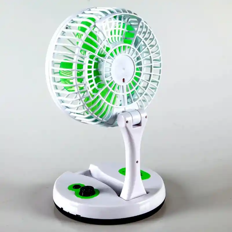 Ventilador Recargable Plegable Con Lampara 30cm