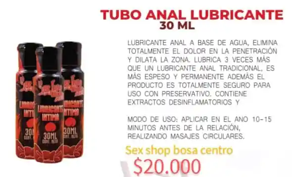 Lubricante Dilatador Anal