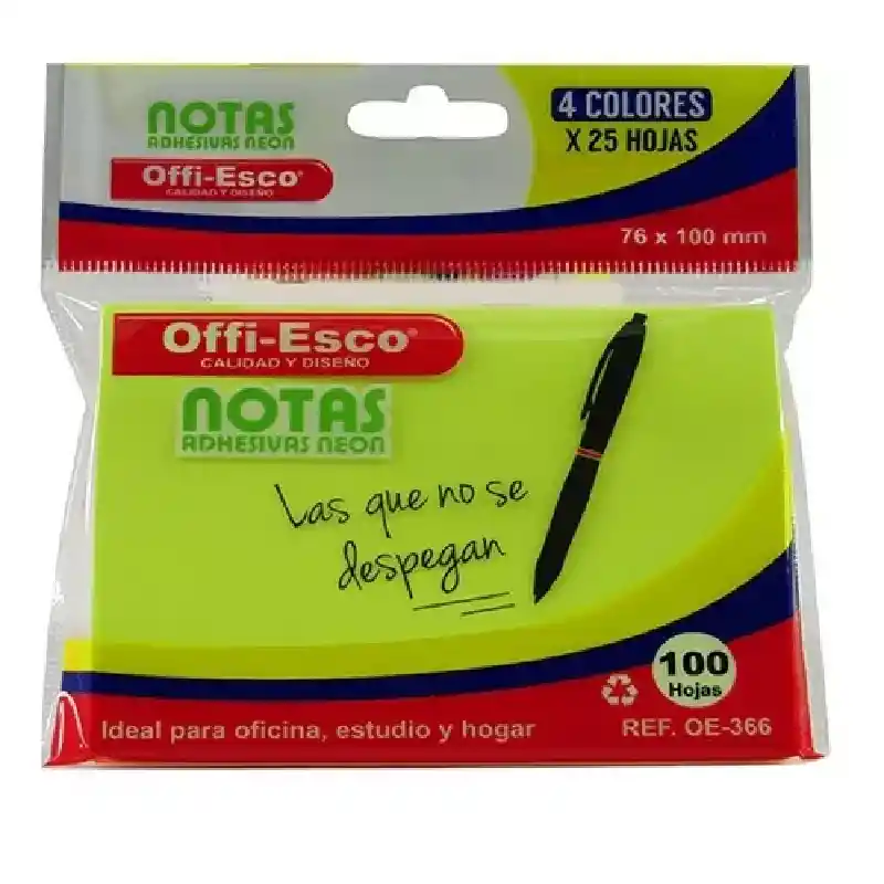 Notas Adhesivas Neon Oe-366