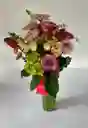 Ramo Rosas Y Variedades En Florero