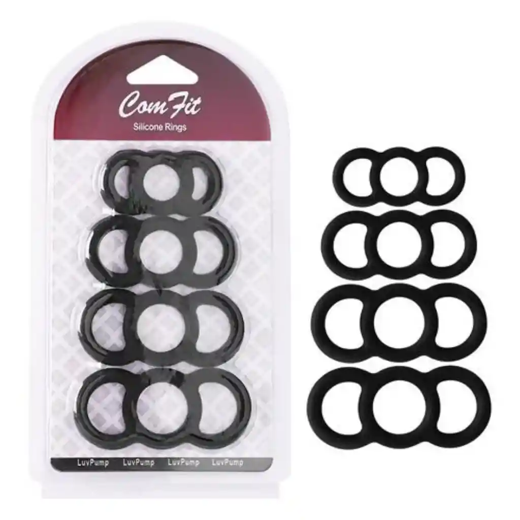 Anillos Para El Pene Silicone Ring Negras