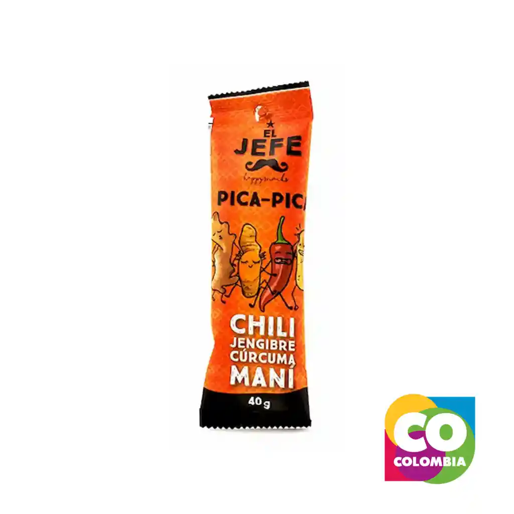 Mezcla Maní, Chili, Jengibre Y Cúrcuma Marca El Jefe Embalaje De 1 Unidad Por 40g