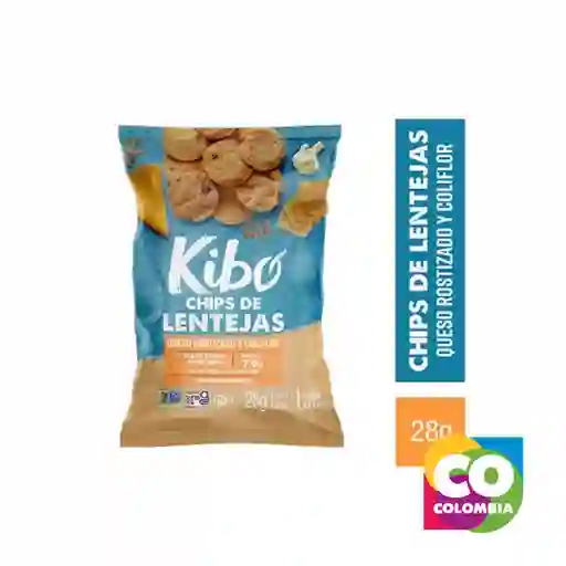 Chips De Lentejas Queso Rostizado Marca Kibo Embalaje De 1 Unidad Por 28g