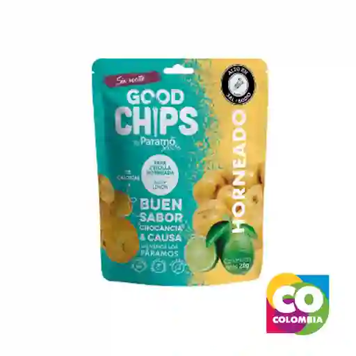 Papa Criolla Sabor A Limón Marca Good Chips Embalaje De 1 Unidad Por 28g